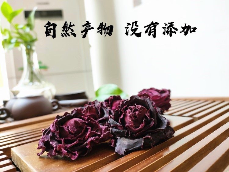 墨红玫瑰花冠茶